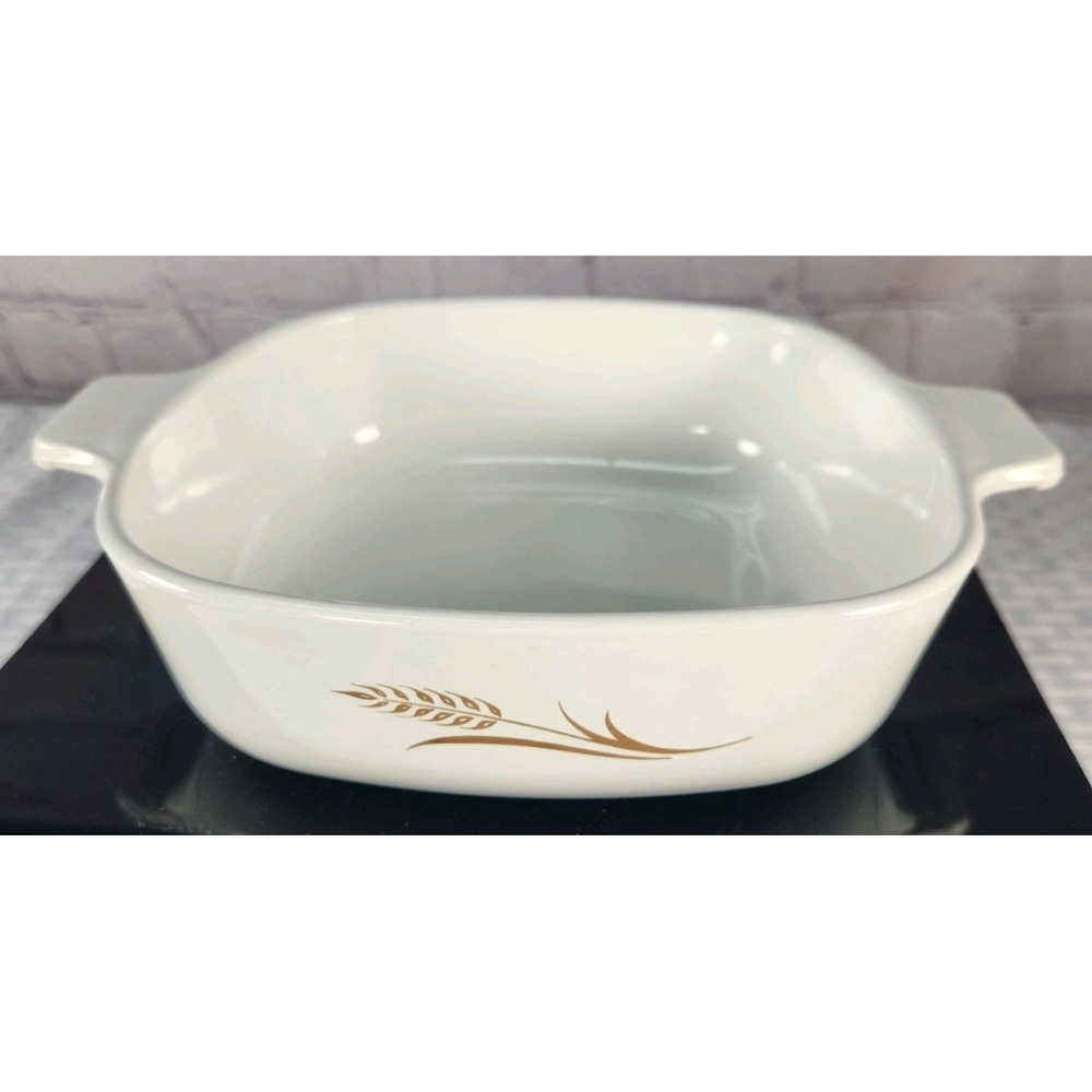 Vtg Wheat Pattern Corning Ware Casserole Dish, No Lid Collectible